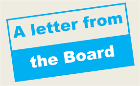 A letter from the Board