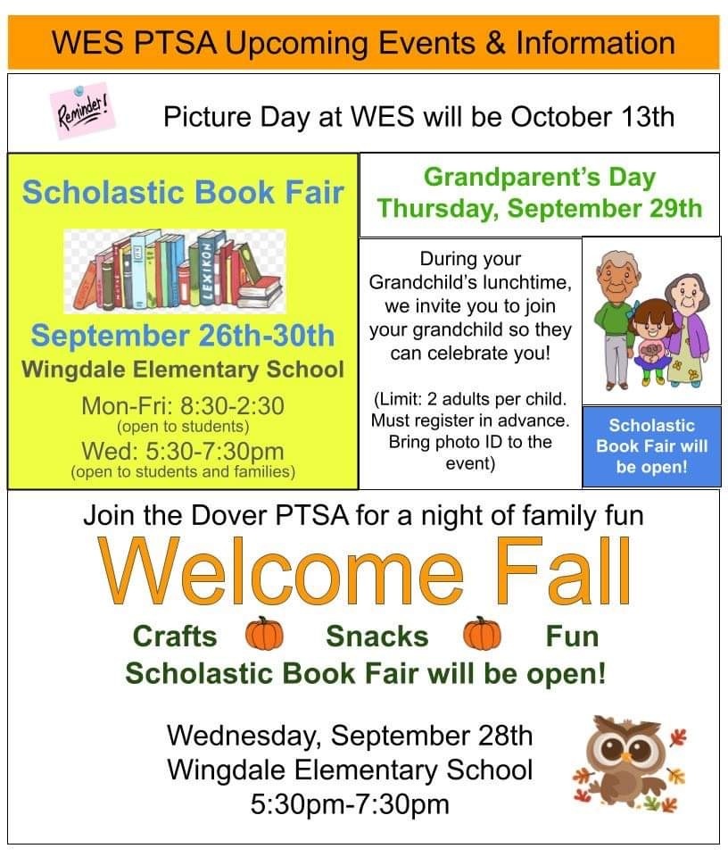 WES PTSA Upcoming Events & Information