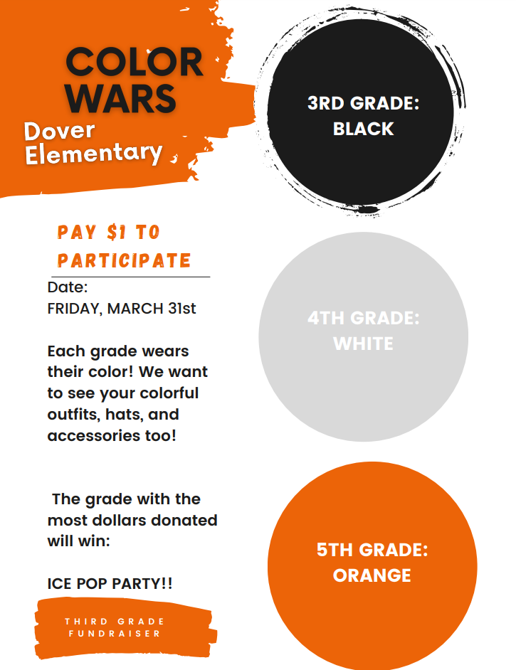 Dover Elementary Color Wars - Friday March 31st