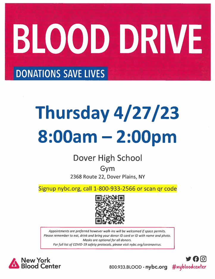 Blood Drive - Thursday 4/27/2023